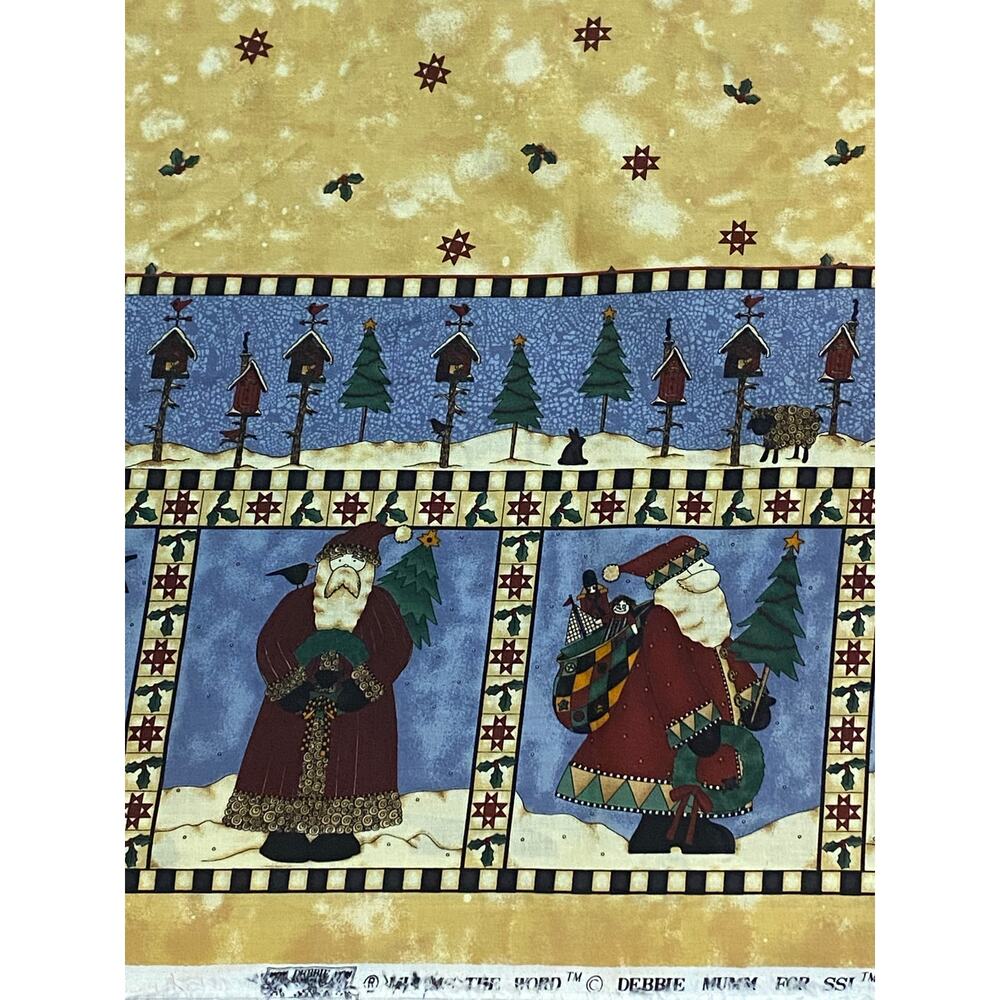 DEBBIE MUMM Vintage Country Christmas Cotton Fabric BTHY Mumms The Word OOP